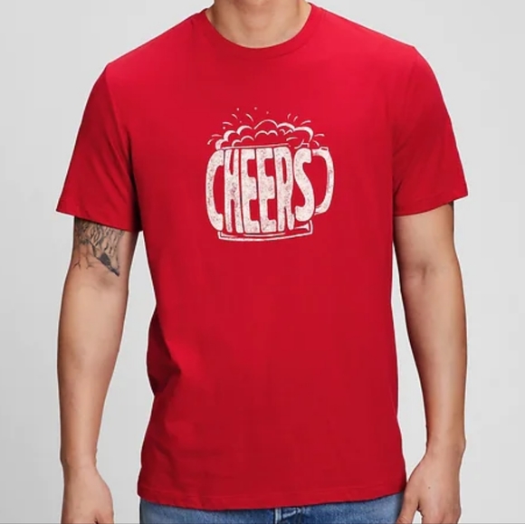 Gap Men's Cheers Graphic T-Shirt New Size Large - Picture 1 of 2